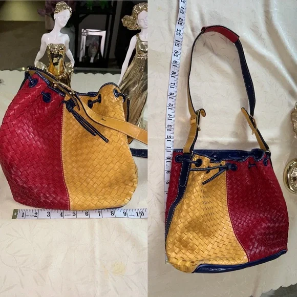 Bottega Veneta multicolour Woven Bucket Bag - Picture 14 of 17